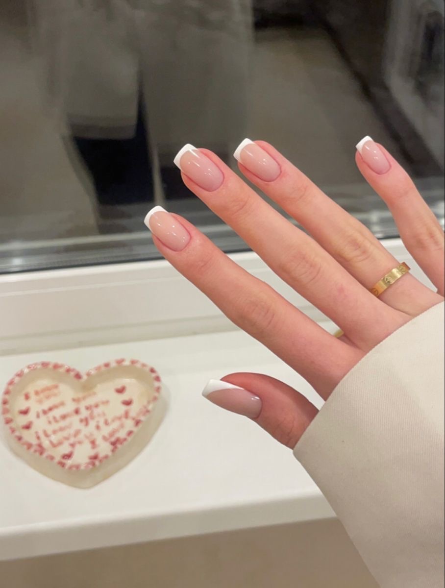 Squoval line art nail design by Audrey Hart