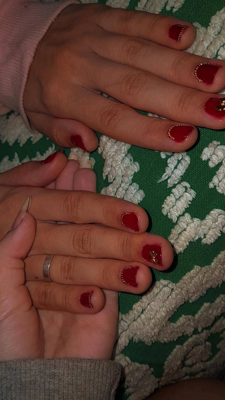Brown nail design by @Sophaat_sik