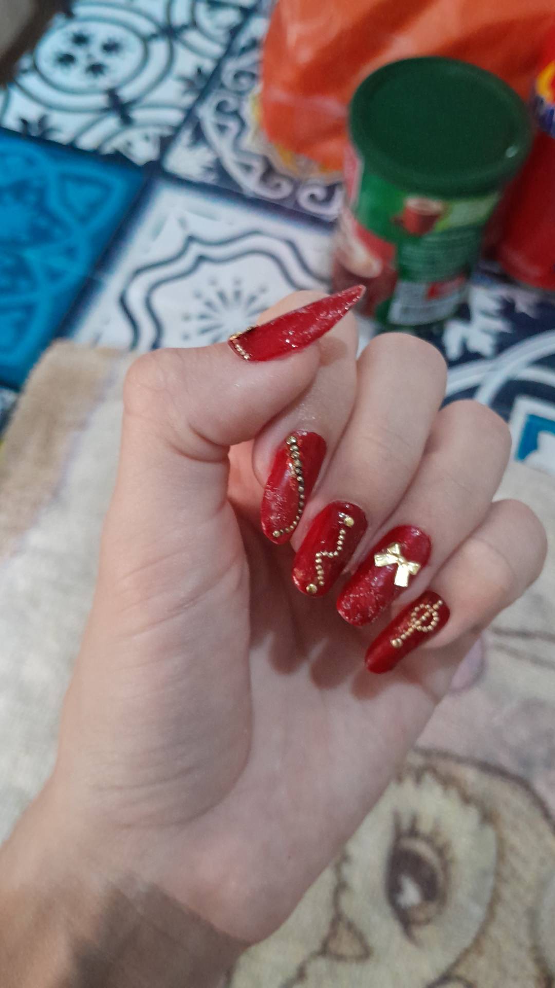 #vermelho#laçosdourados