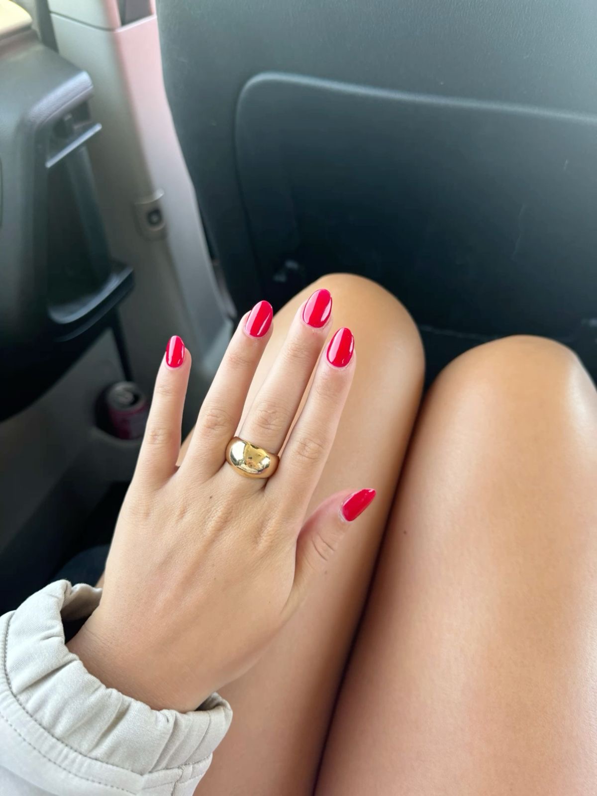 Almond glazed nail design by Gabriella Bloom