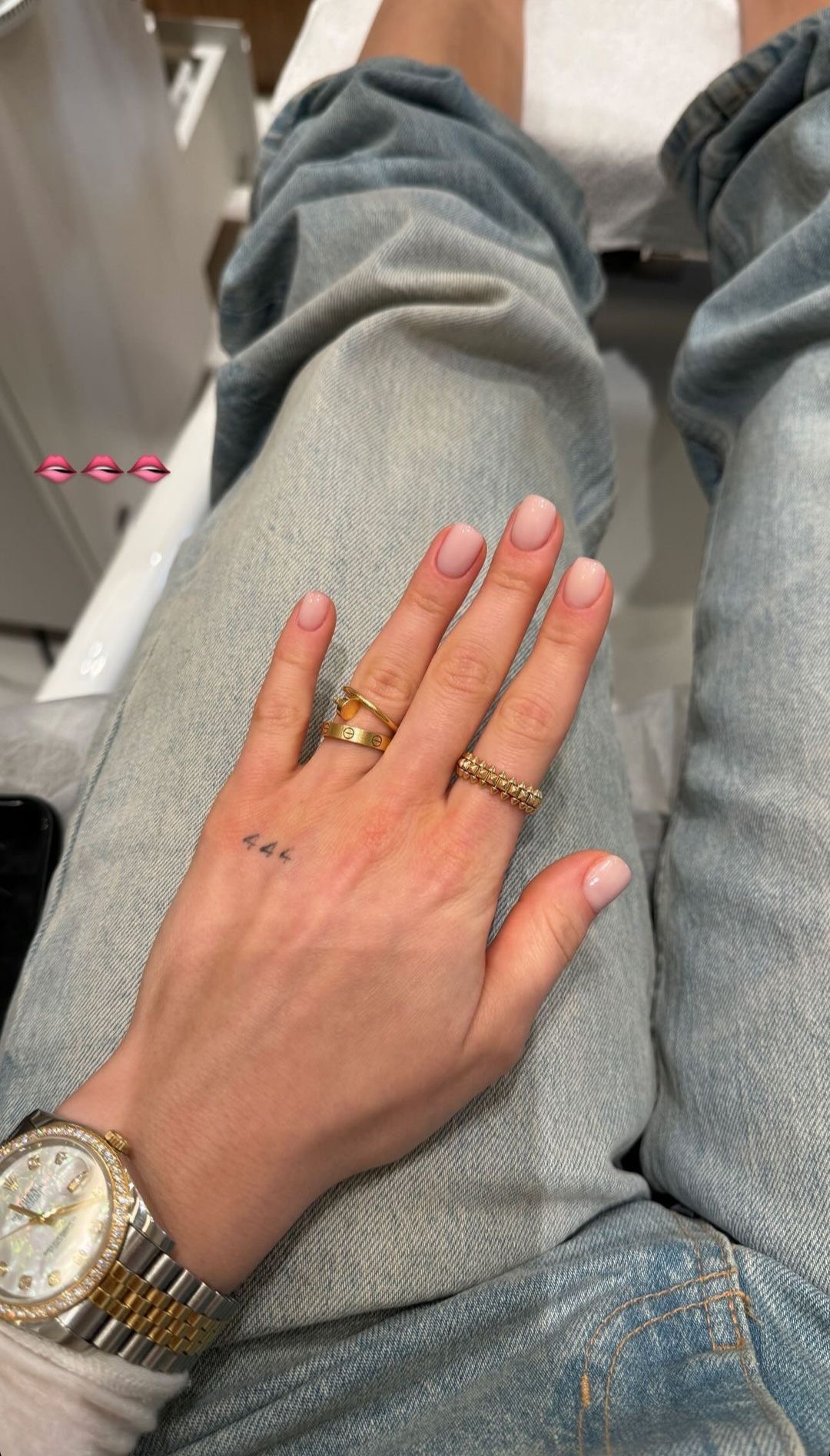 Square geometric nail design by Sophie Hart