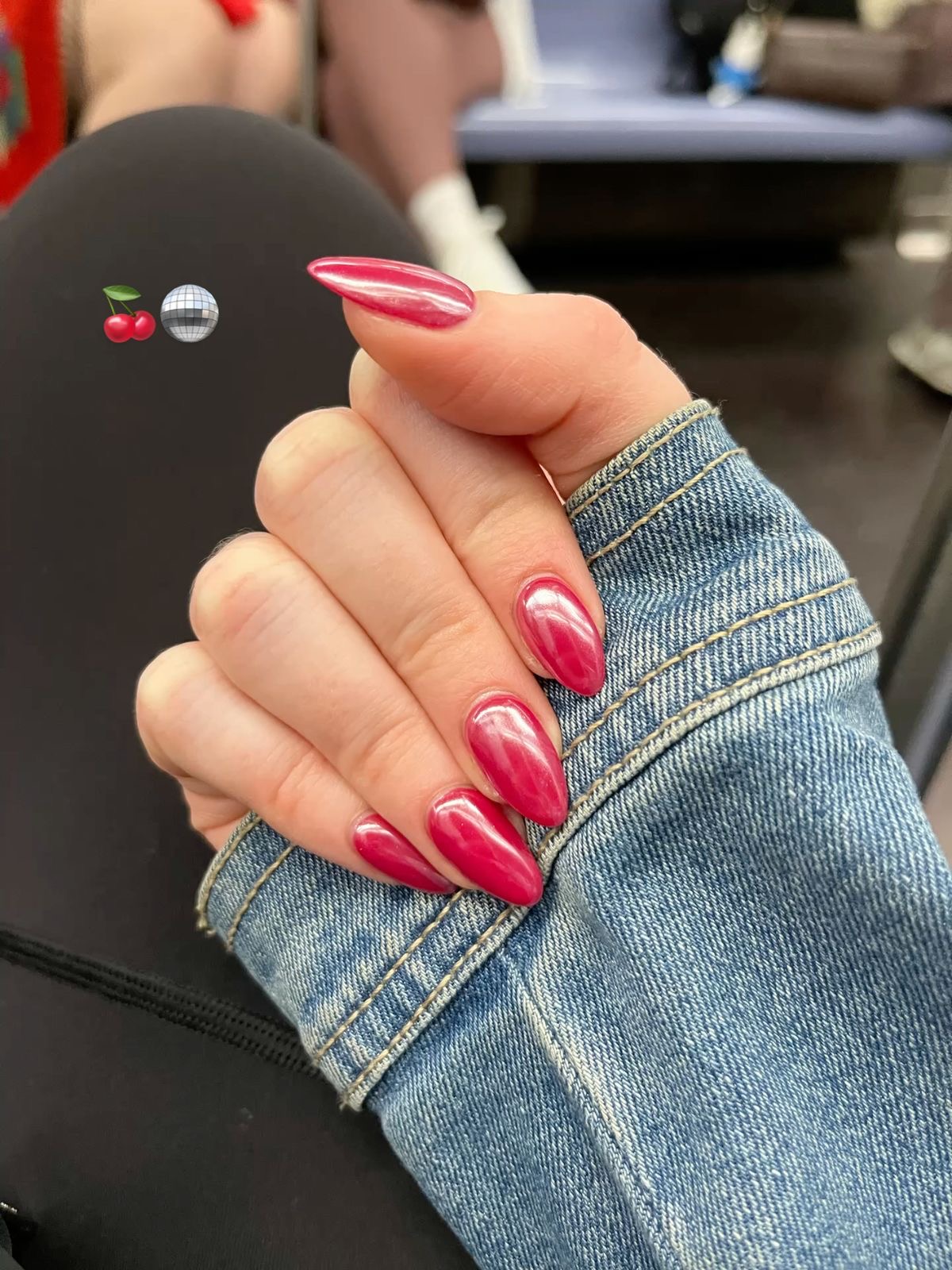 Square chrome French nail design by Sophie Hart