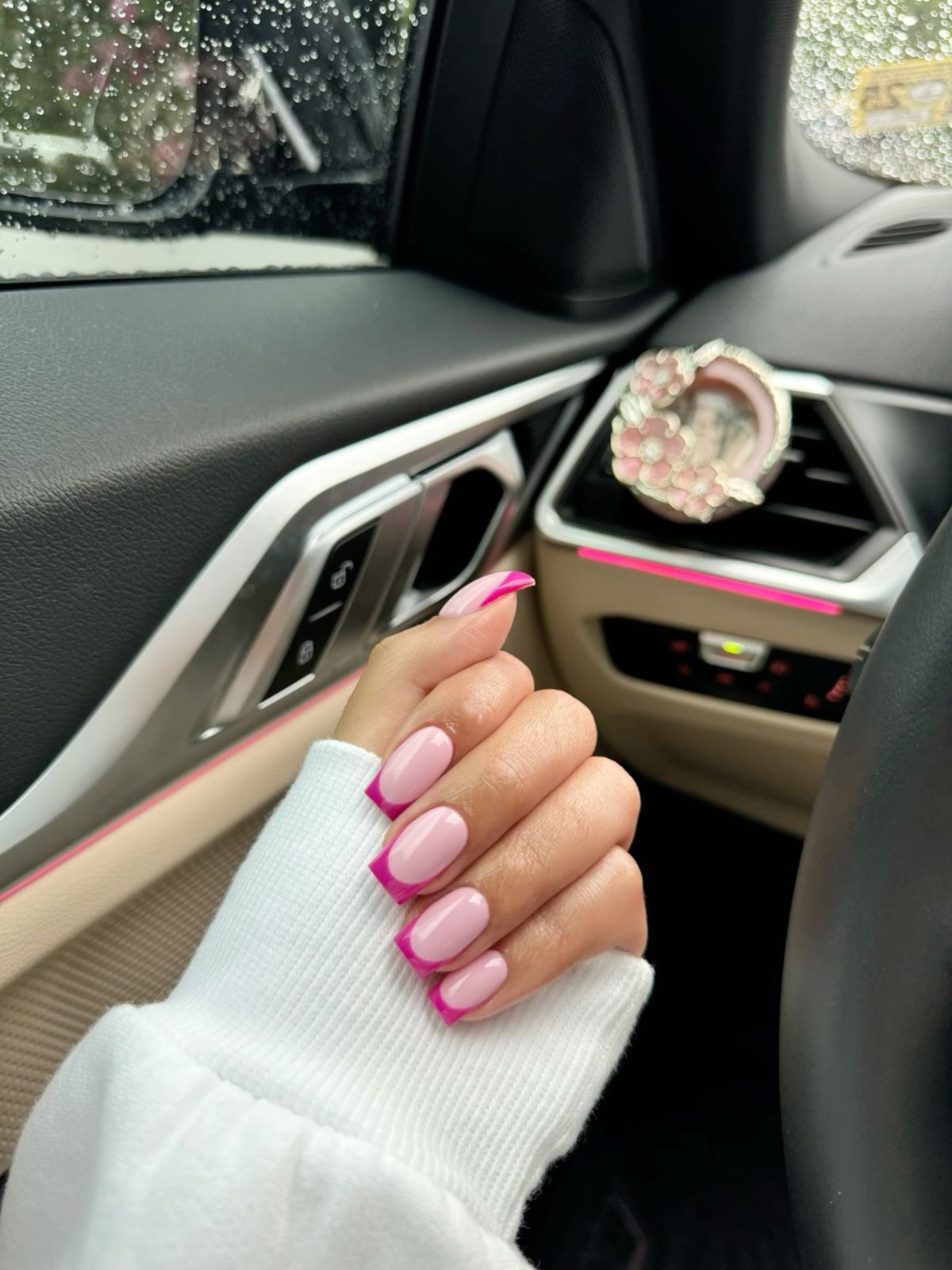 Stiletto floral nail design by Faye Nguyen