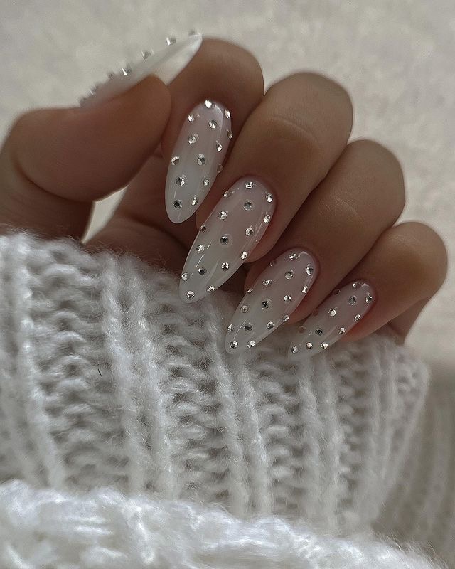 Almond French nail design by Faye Nguyen