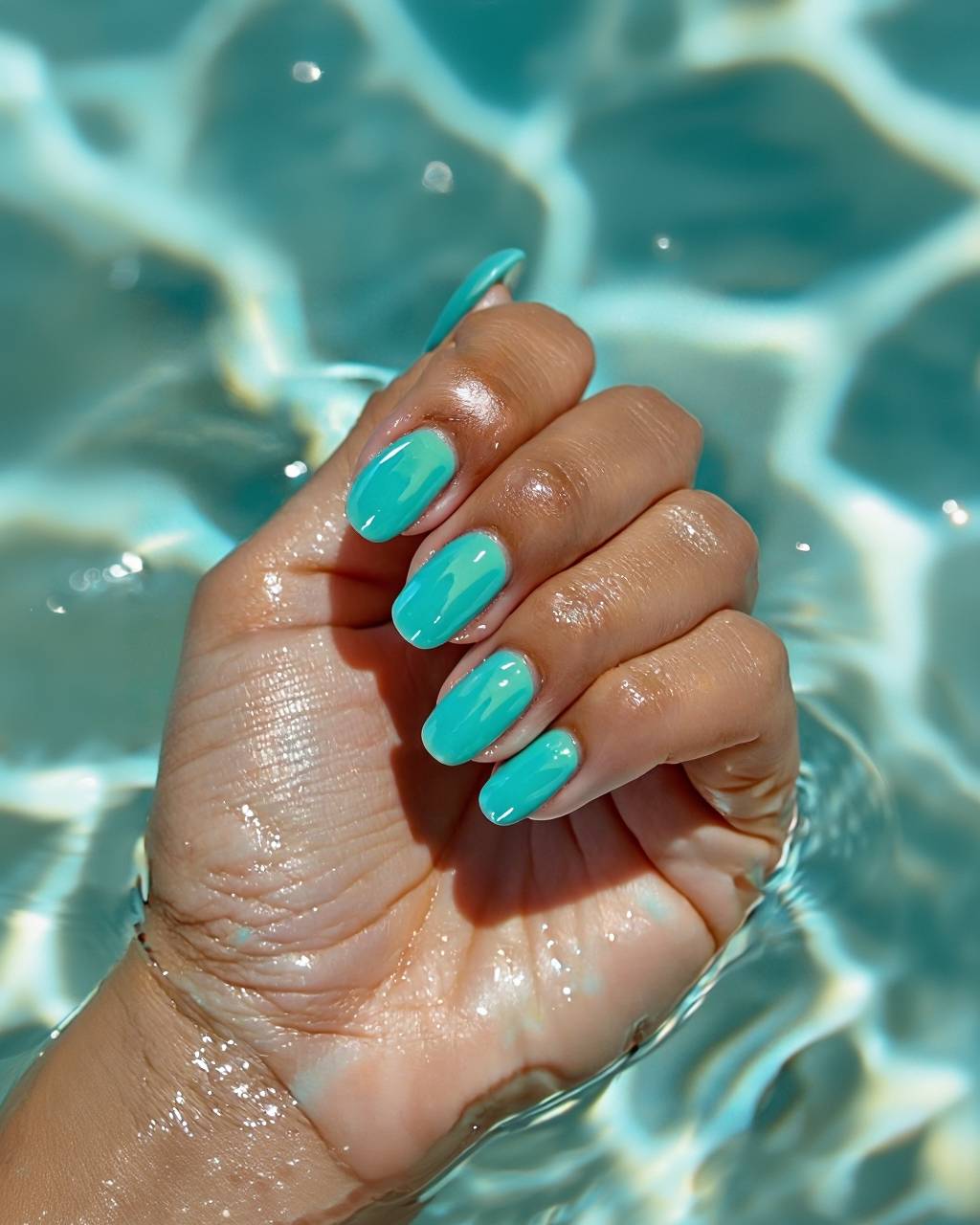 Almond minimalist nail design by Faye Nguyen