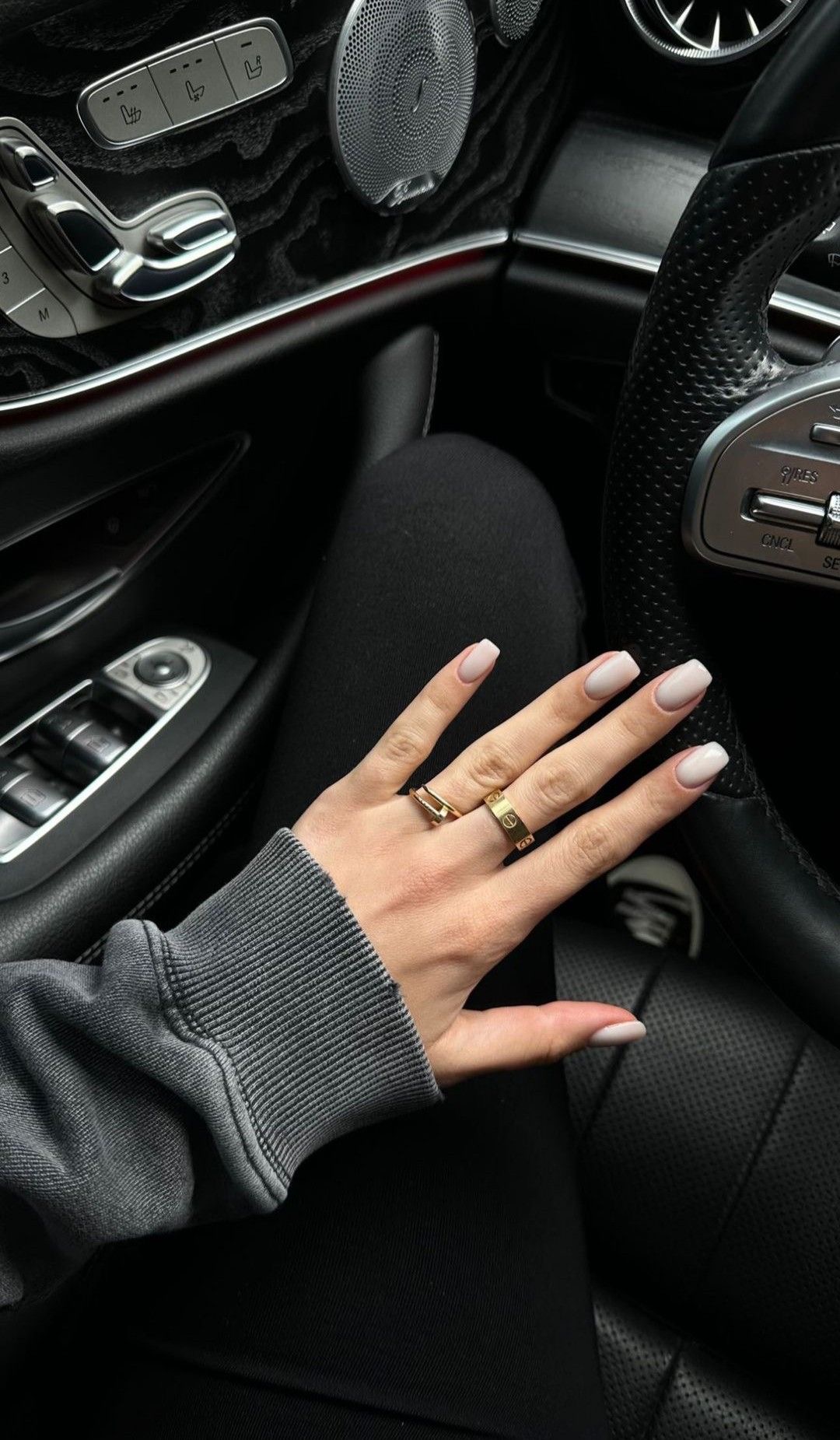 Oval French nail design by Scarlett May