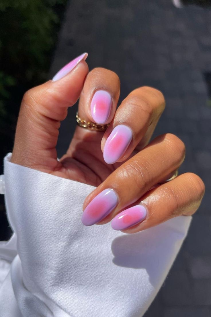 Oval glitter French nail design by Scarlett May
