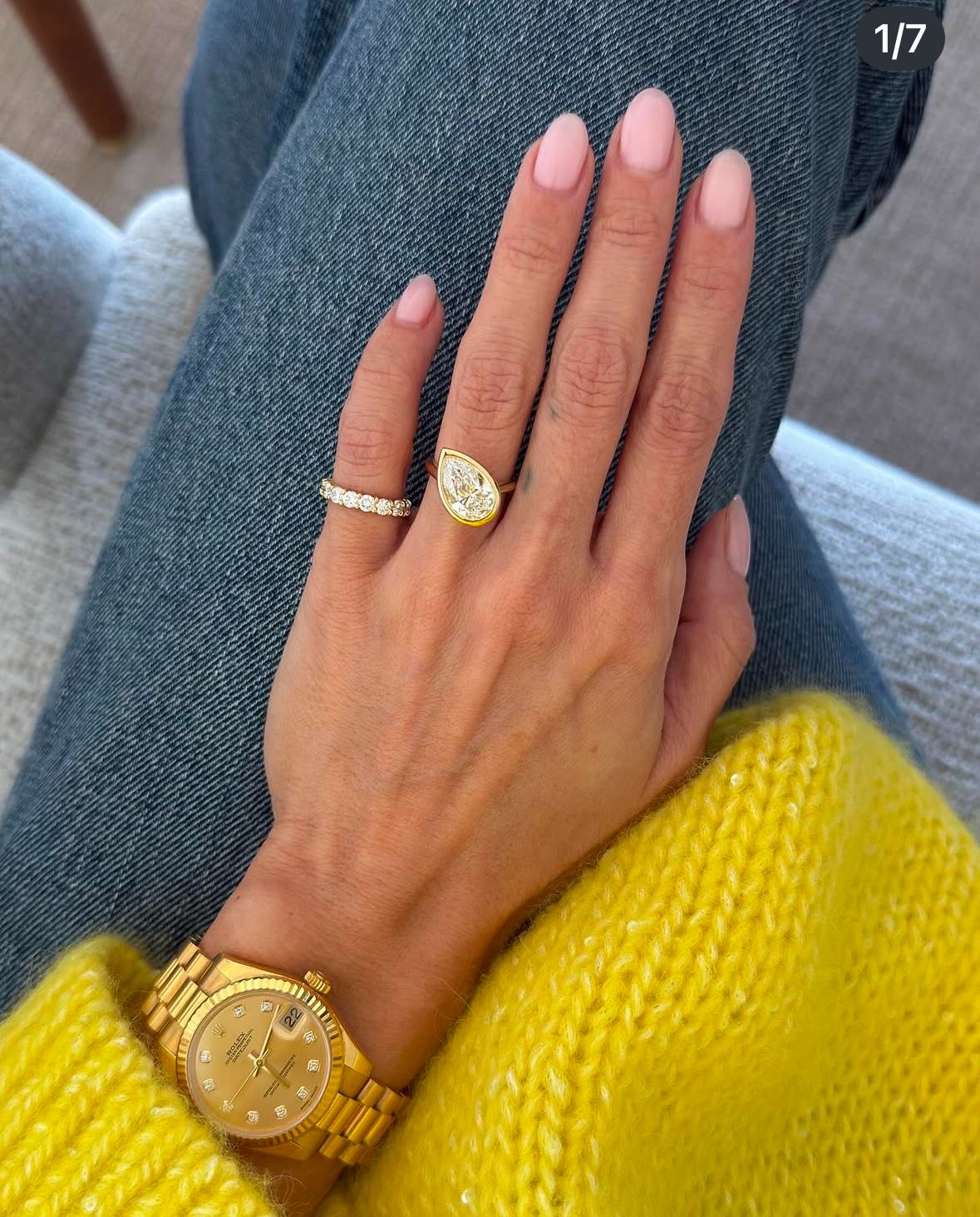 Almond line art nail design by Scarlett May