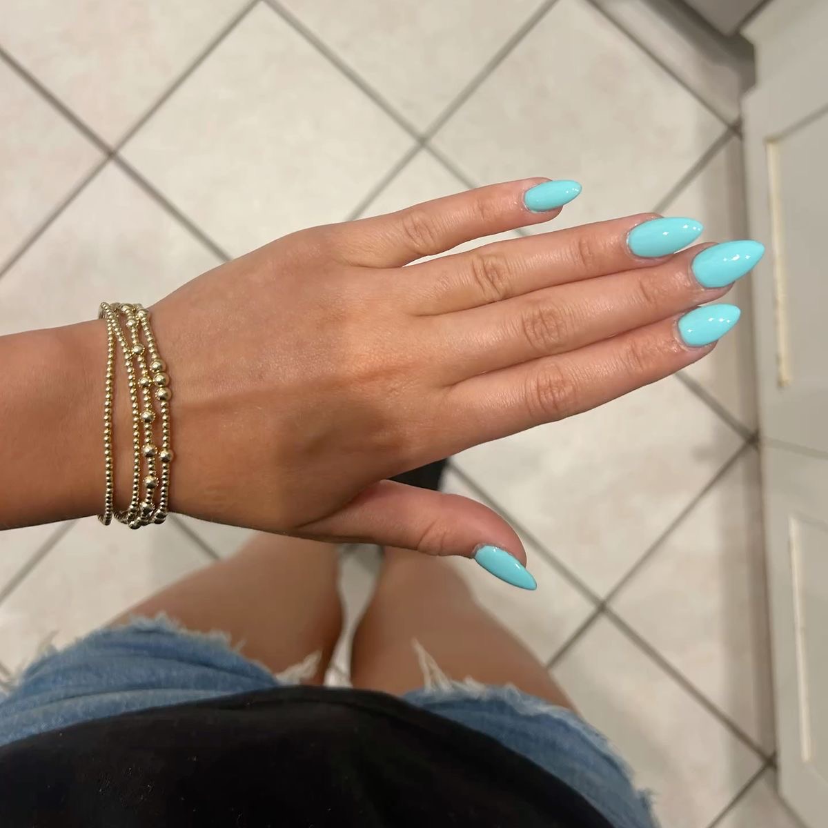 Oval French nail design by Vivian Bloom