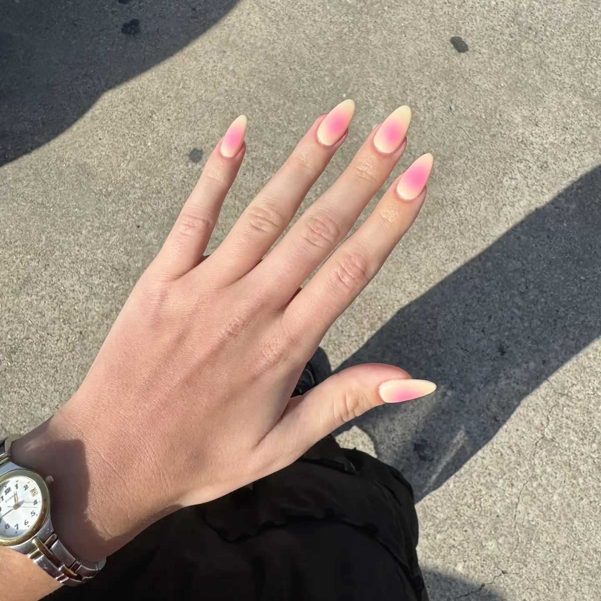 Squoval rhinestone nail design by Vivian Bloom