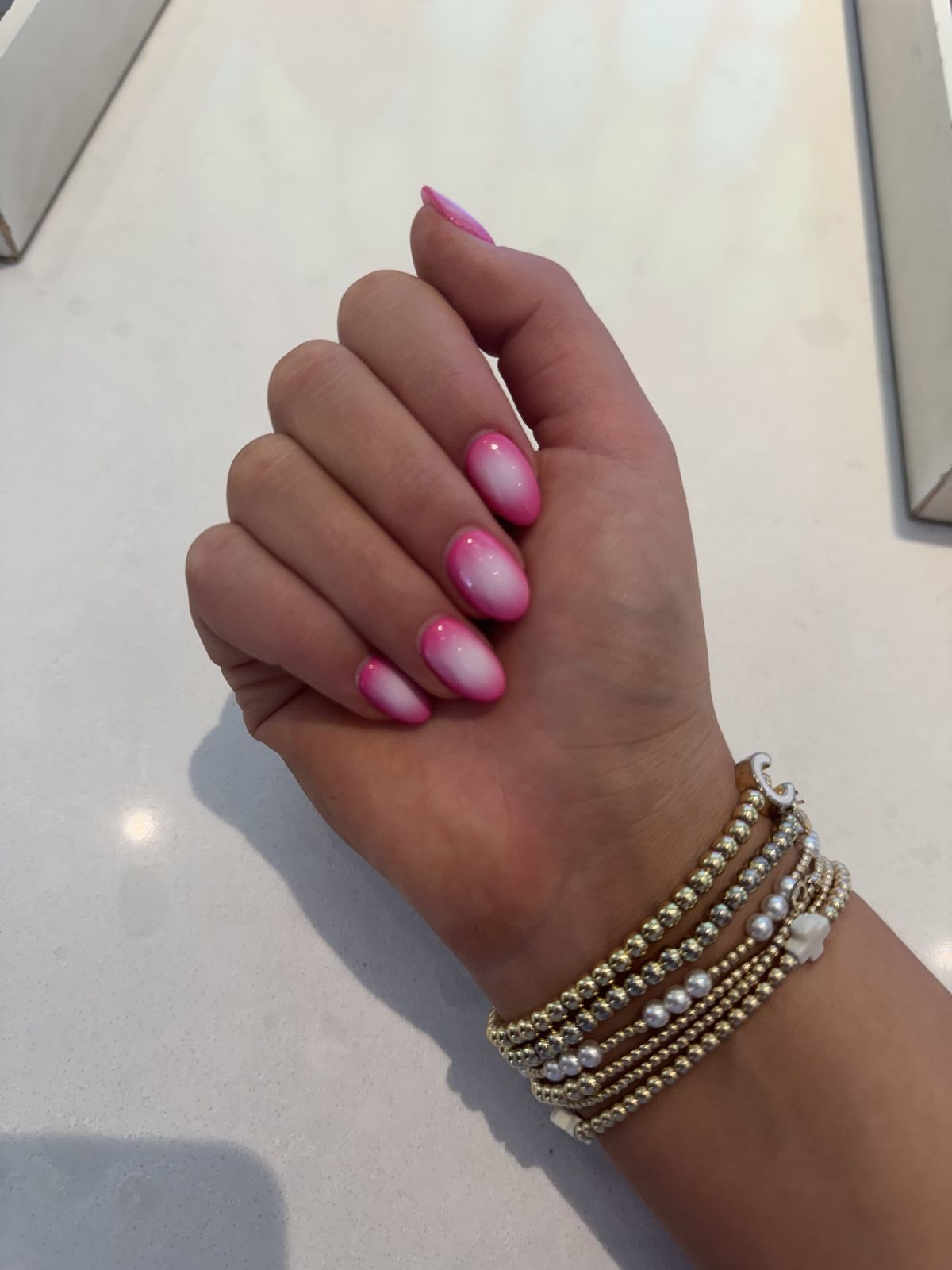 Square geometric nail design by Vivian Bloom