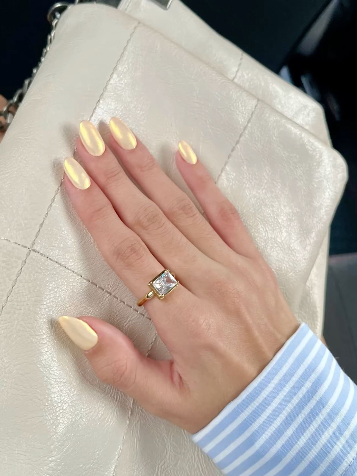 Square art nail design by Luna Hart