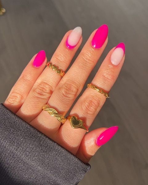 Squoval glitter French nail design by Lily Rose