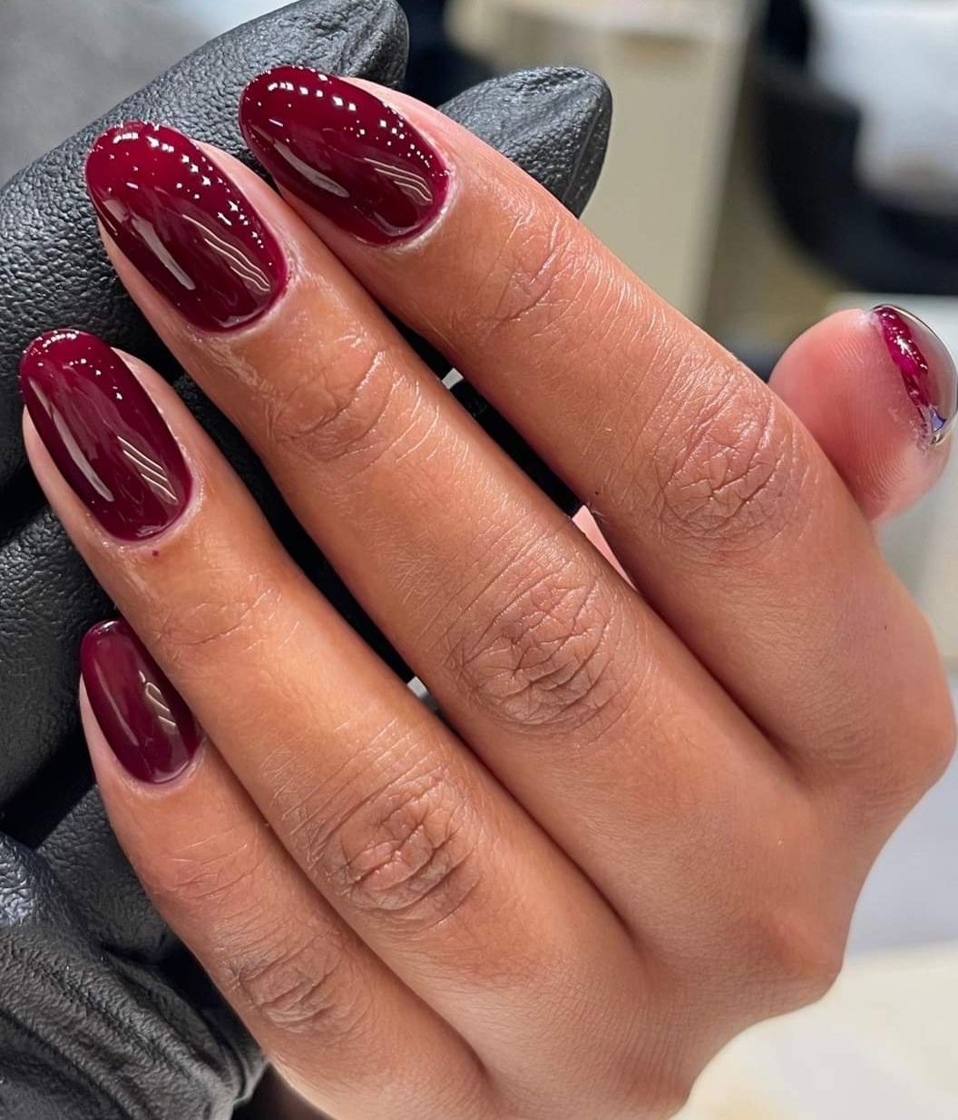 Squoval French nail design by Lily Rose