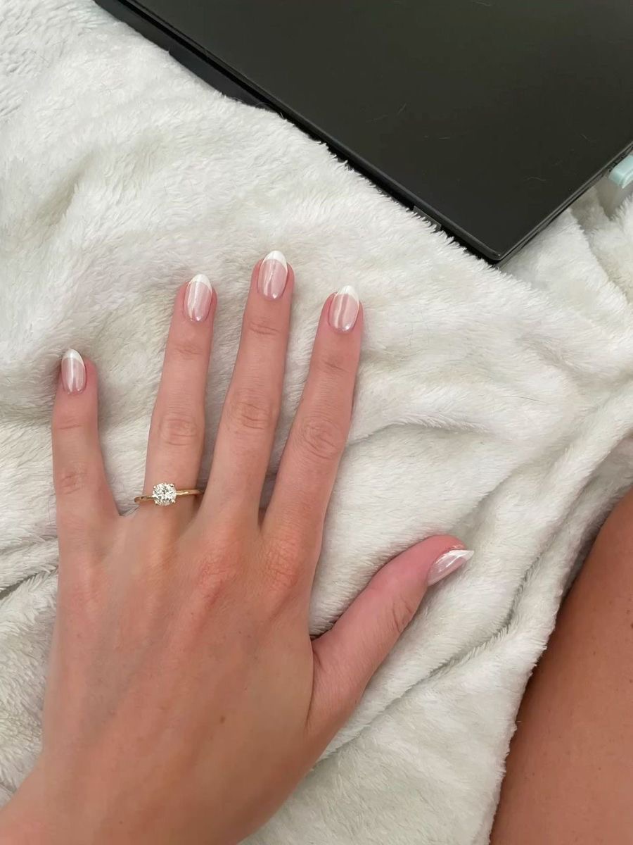 Almond ombre nail design by Lily Rose