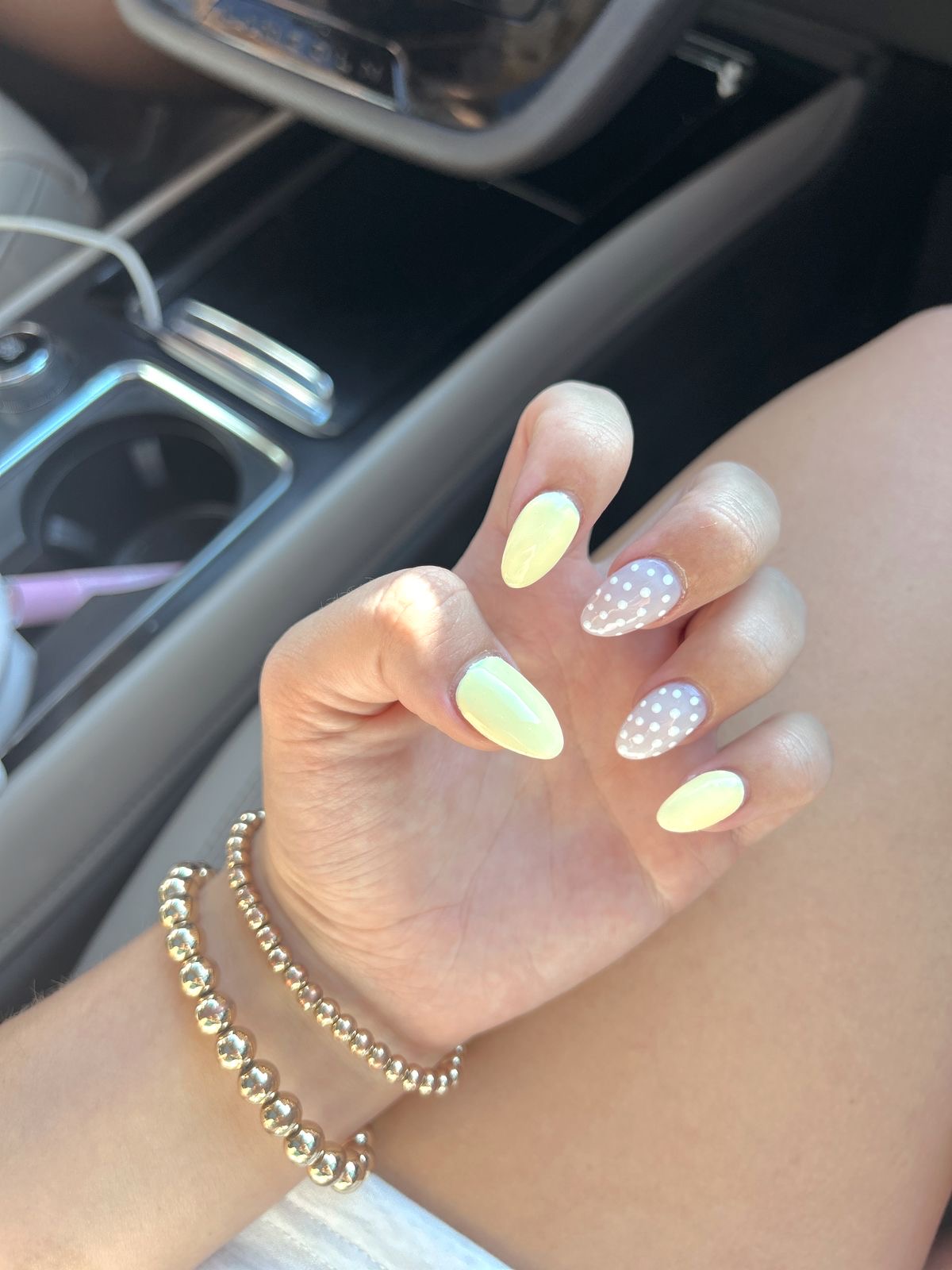 Almond aura nail design by Nora Rose