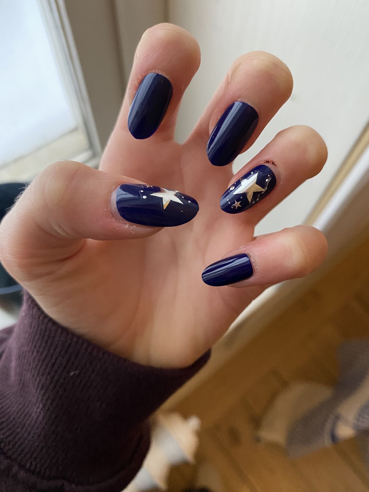 Square floral nail design by Harper Jade