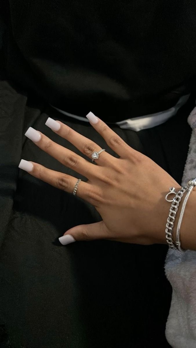 Square glazed nail design by Harper Jade
