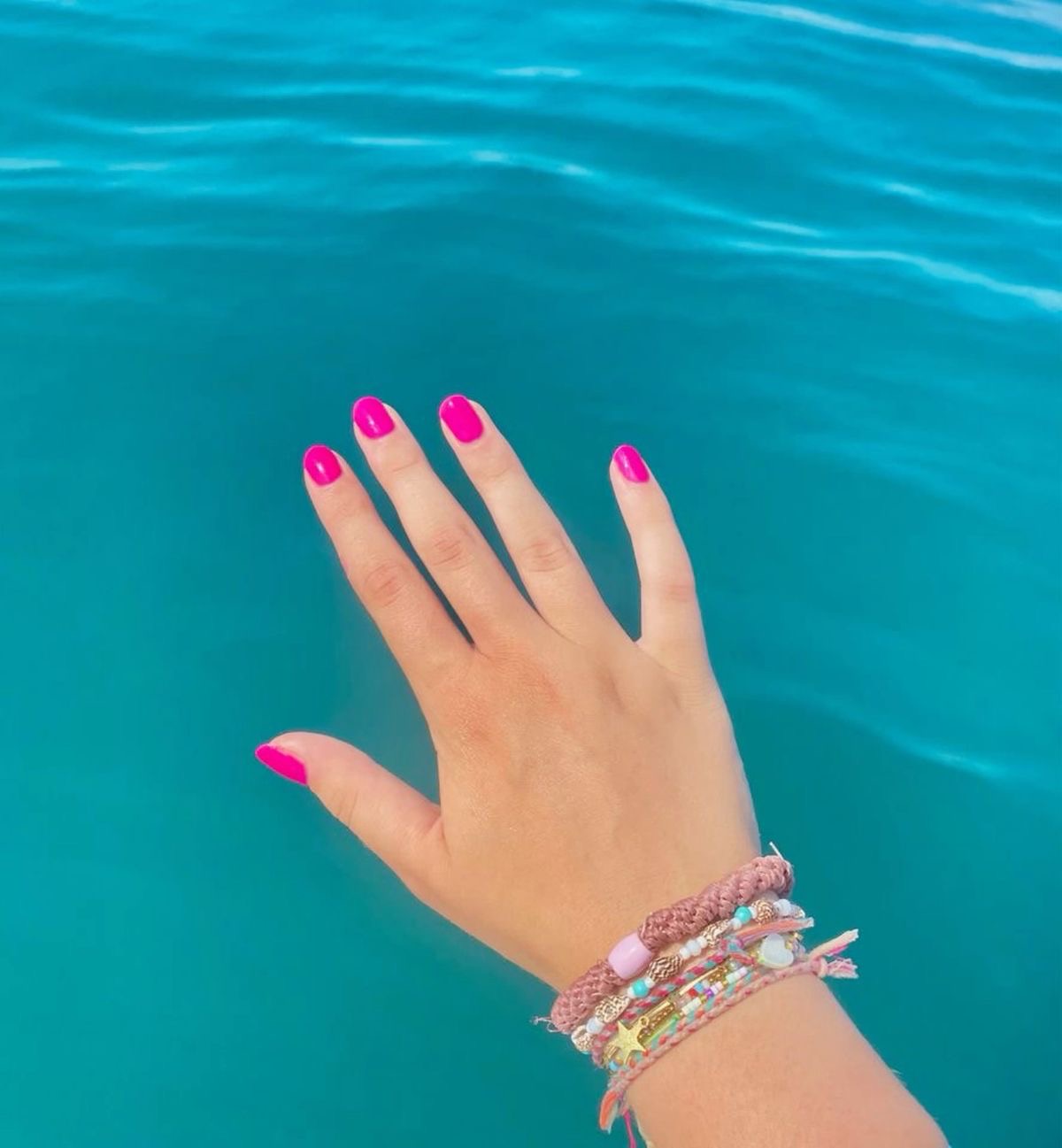 Square glazed nail design by Harper Jade