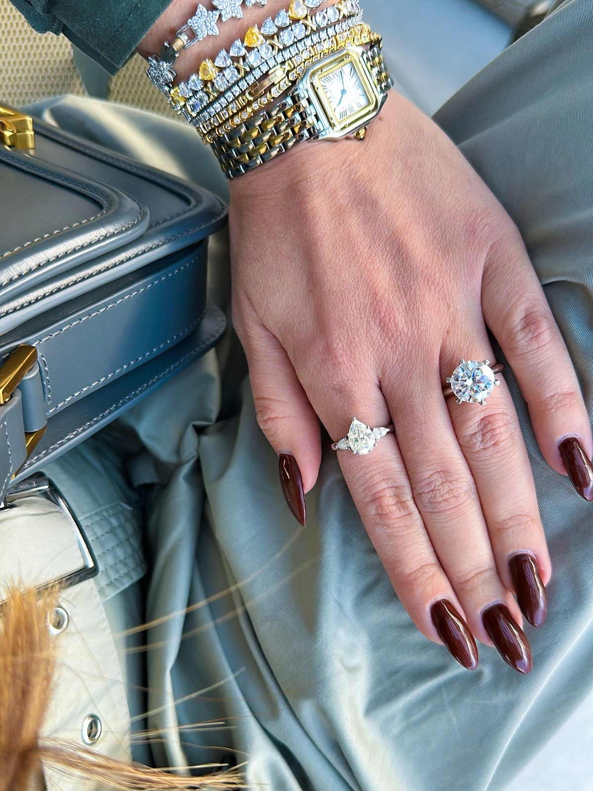 Squoval chrome French nail design by Harper Jade