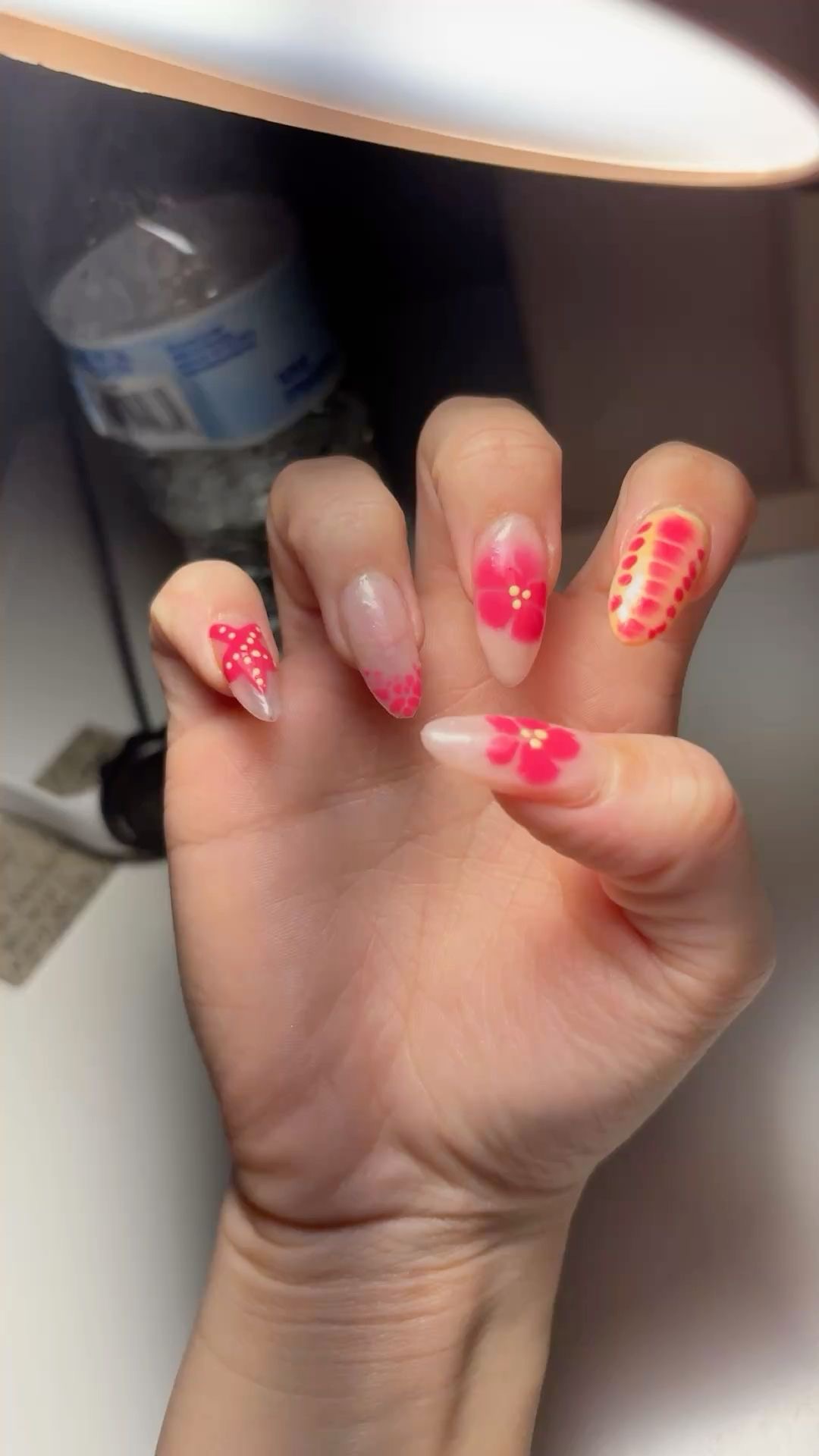 Square rhinestone nail design by Harper Jade
