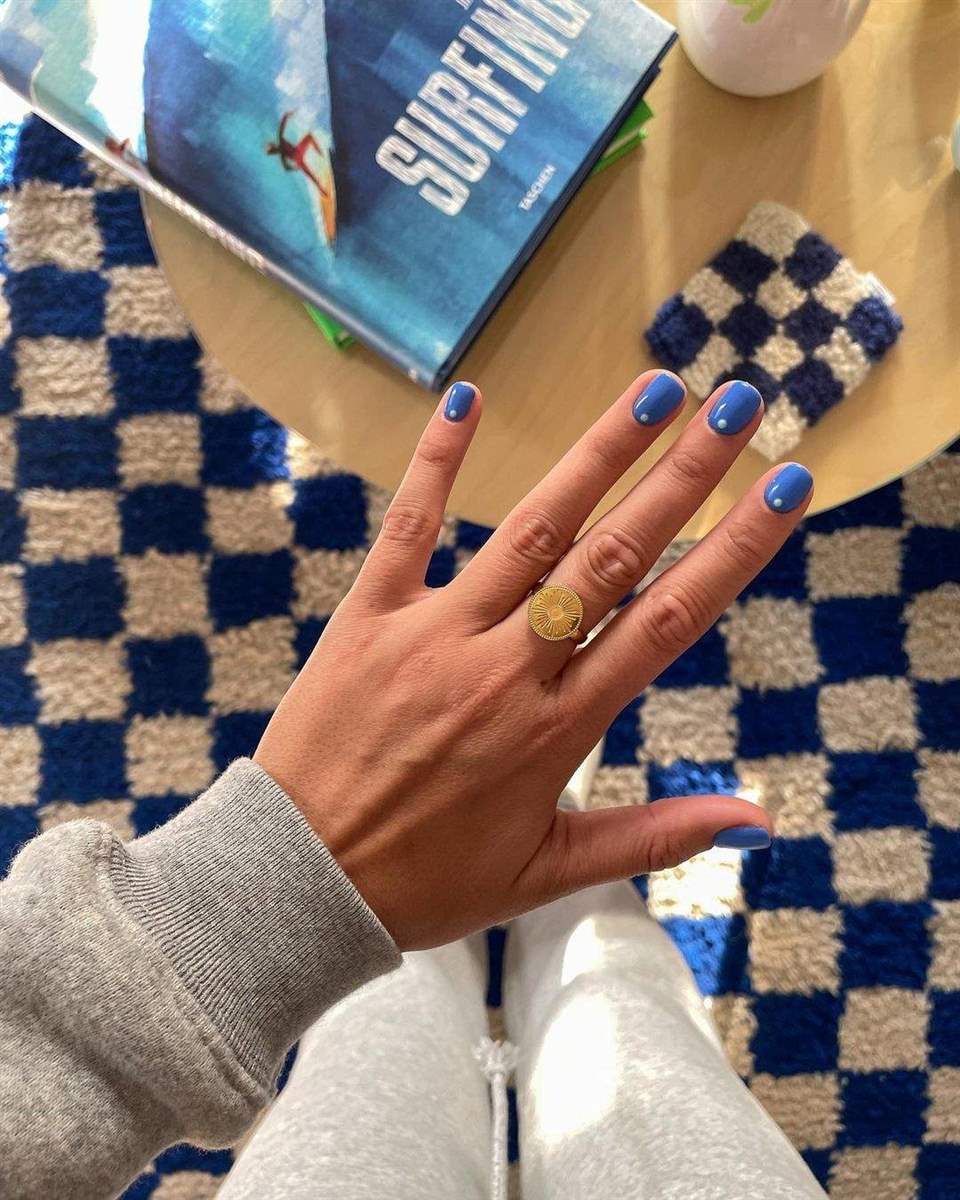 Almond chrome French nail design by Sienna Brooks