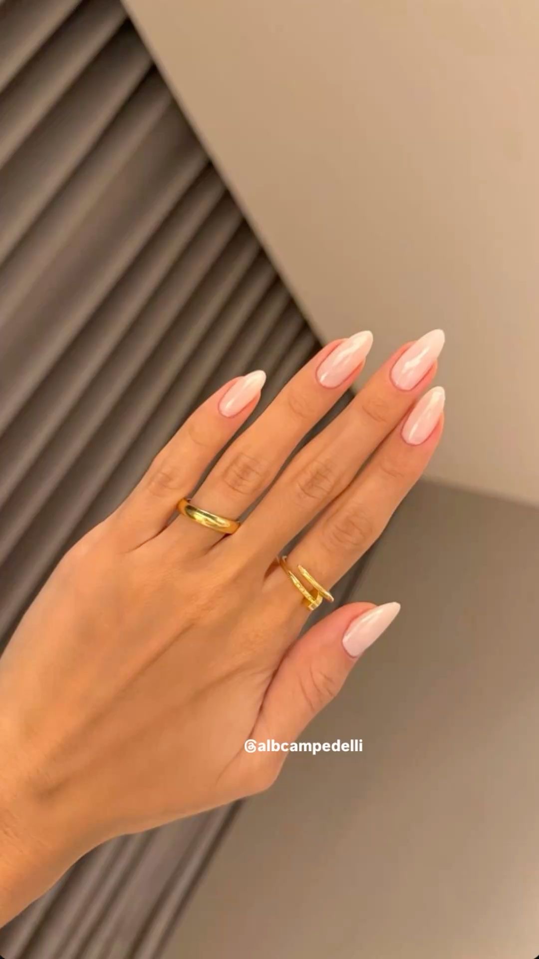 Stiletto French nail design by Sienna Brooks