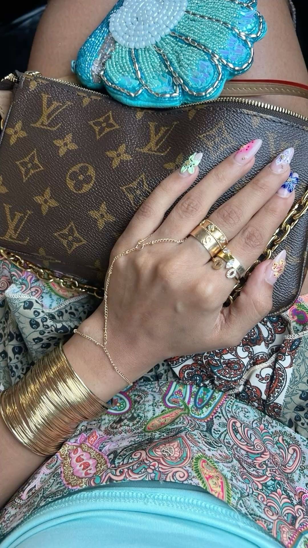 Squoval glazed nail design by Sienna Brooks