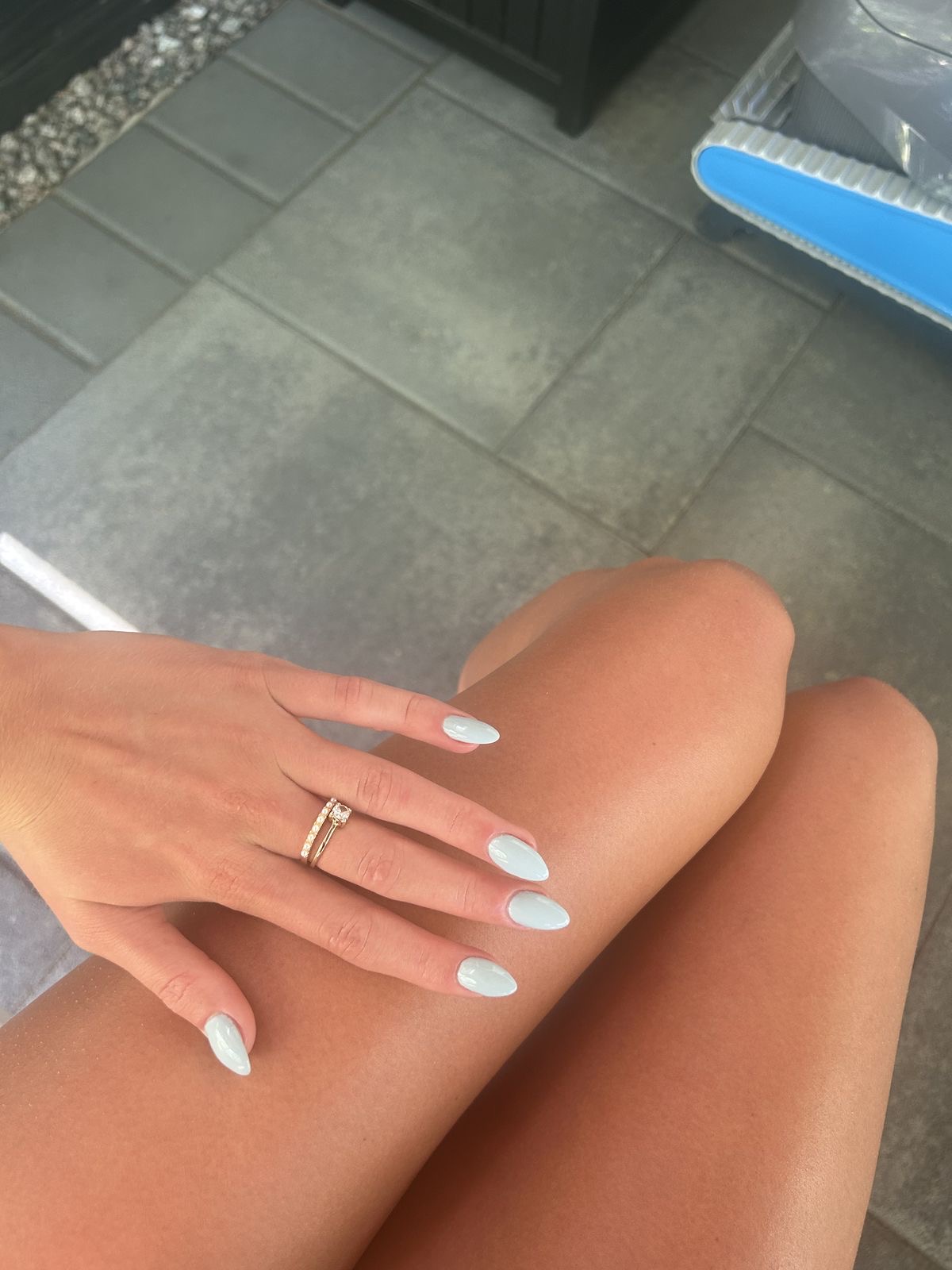 Squoval ombre nail design by Sienna Brooks