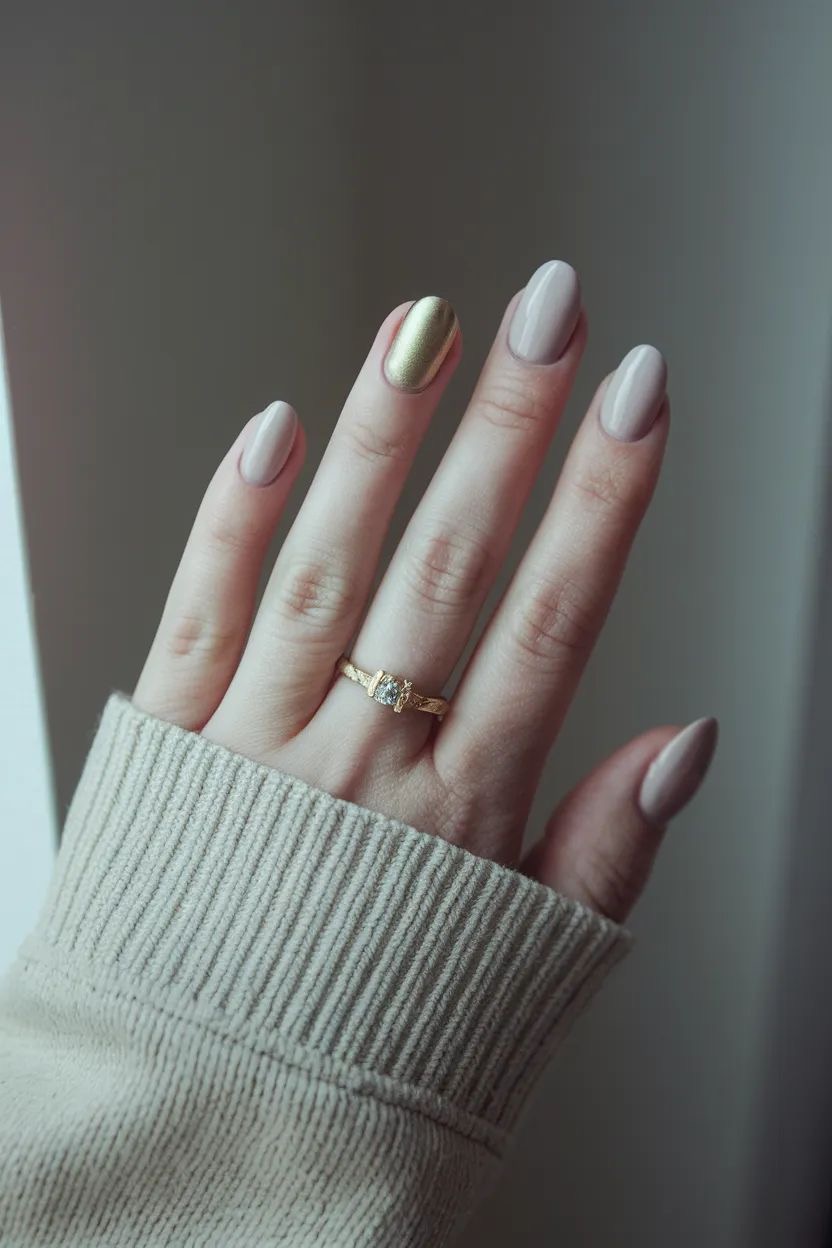 Almond chrome French nail design by Sophia Bloom