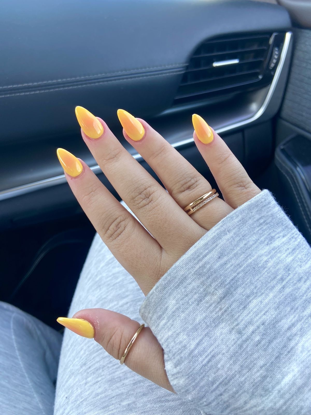 Stiletto glazed nail design by Ariana Grace