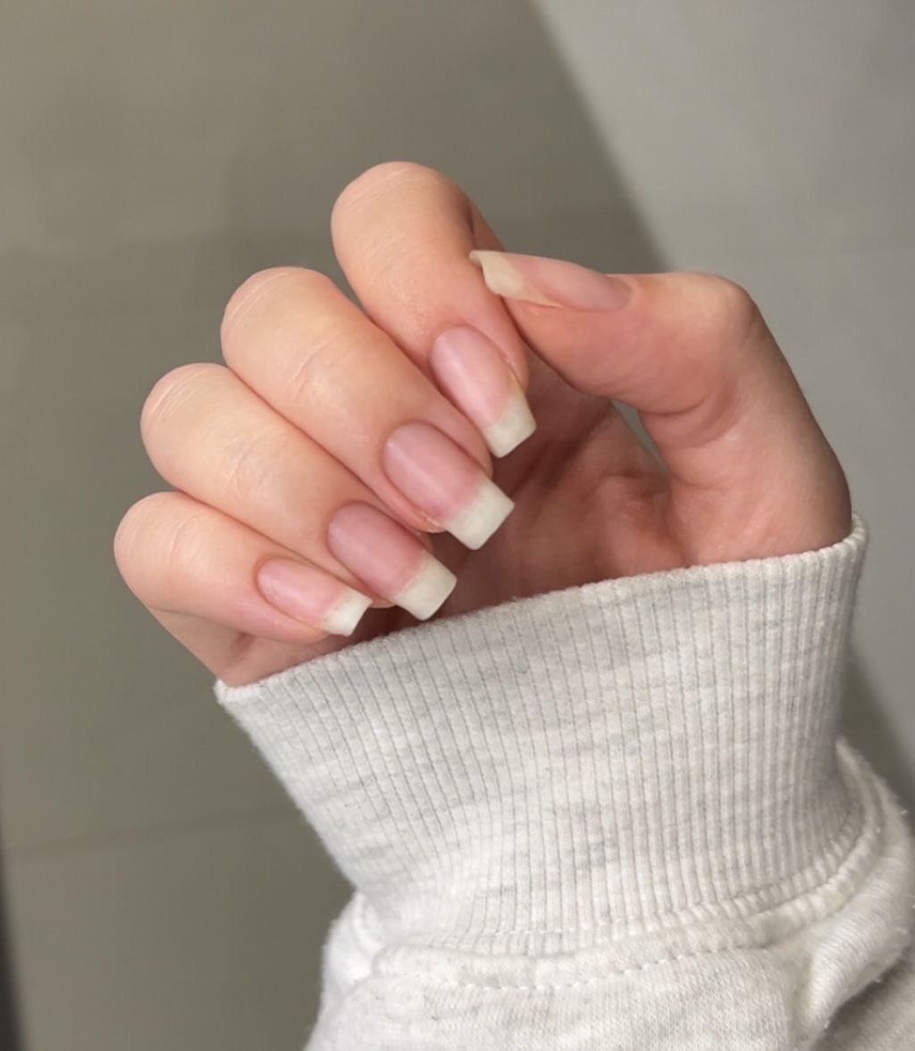 Squoval floral nail design by Emma Hart