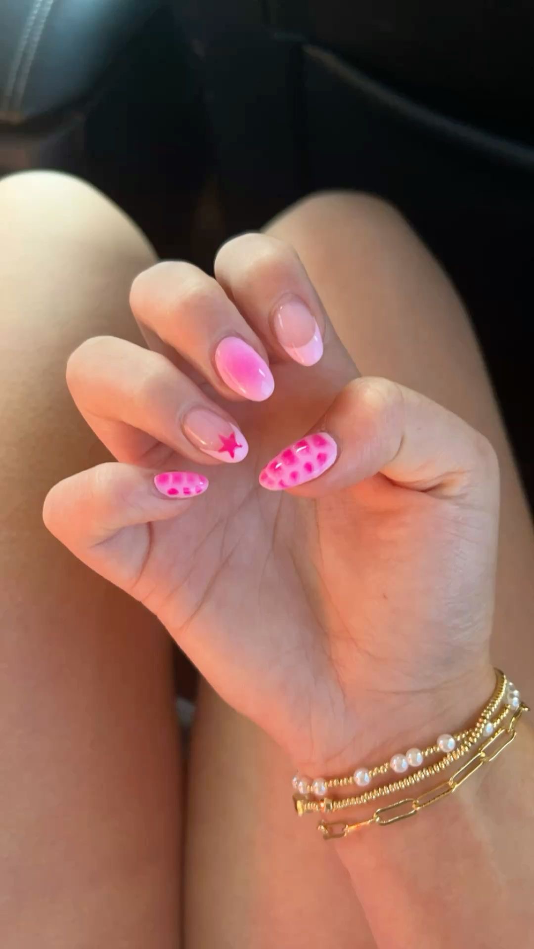 Squoval abstract nail design by Emma Hart
