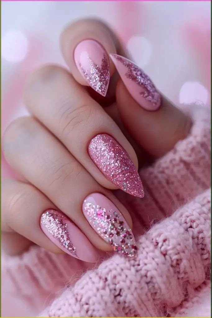 Square line art nail design by Ivy Bennett