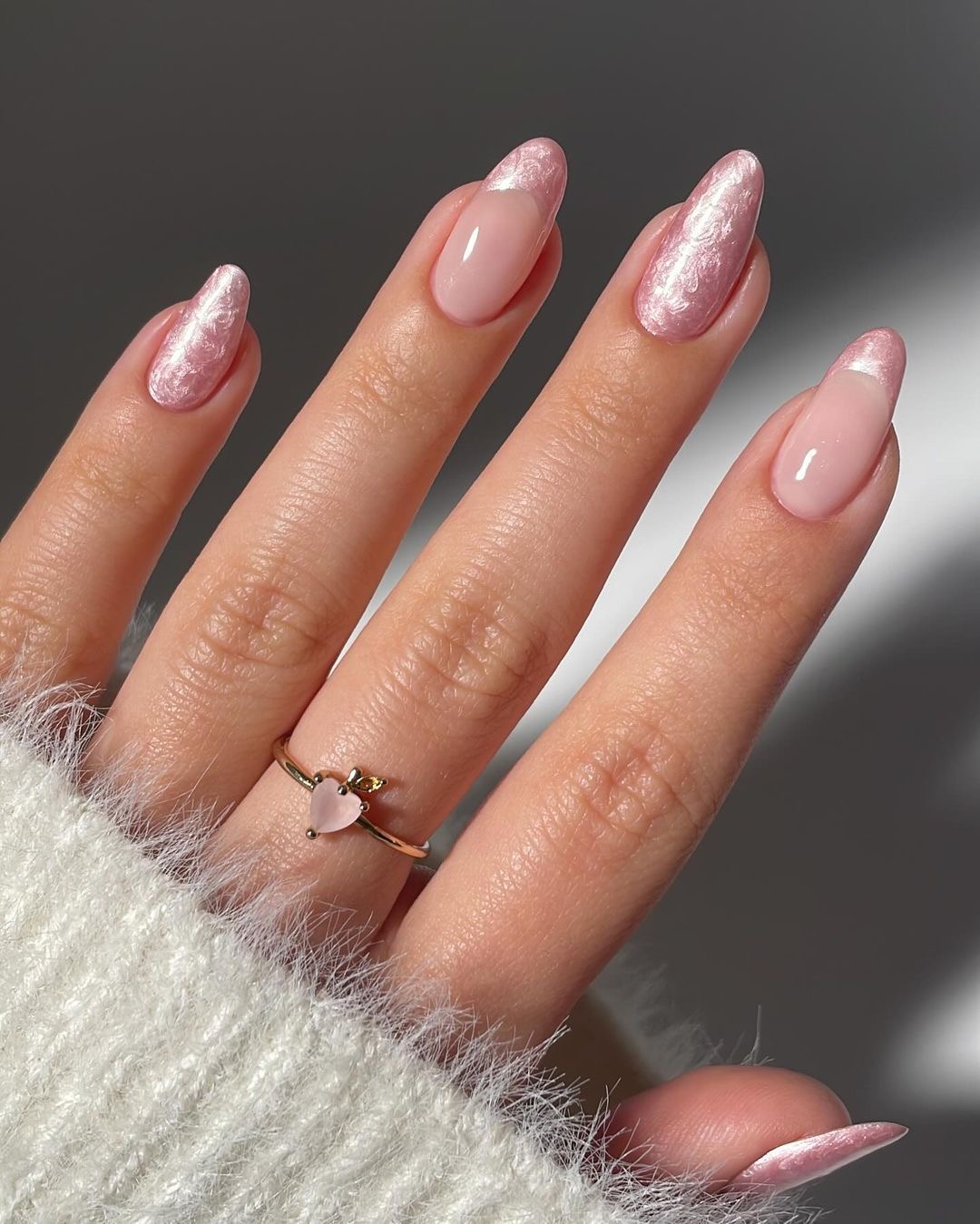 Oval aura nail design by Hazel Bloom