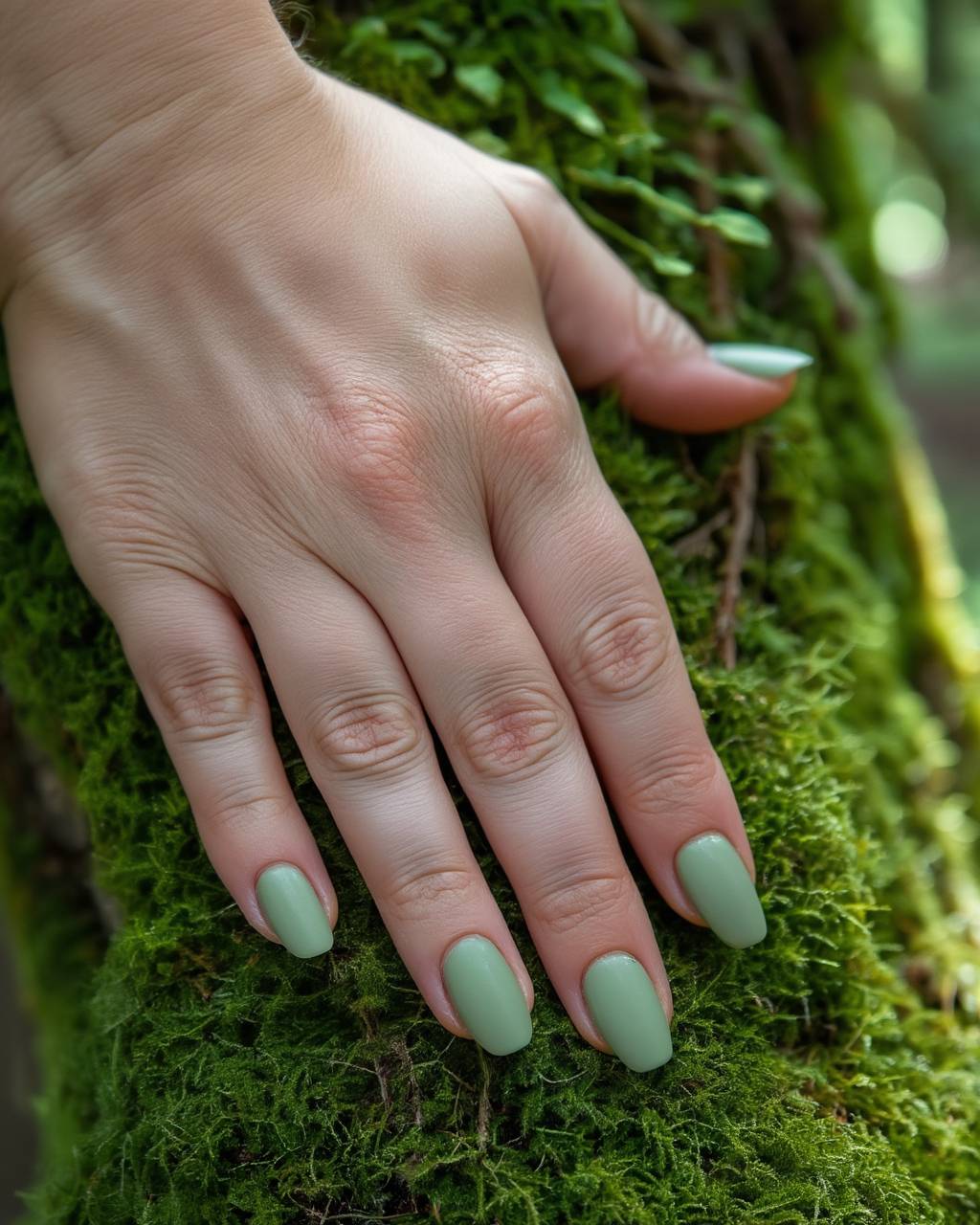 Almond minimalist nail design by Sofia Russo