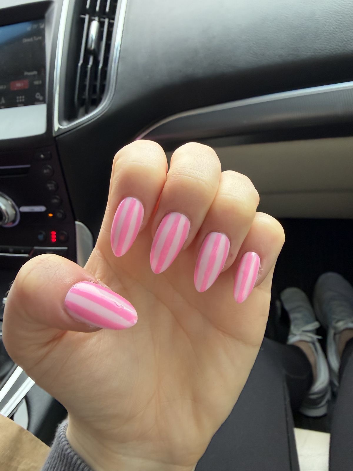 Square glitter French nail design by Savannah Rae