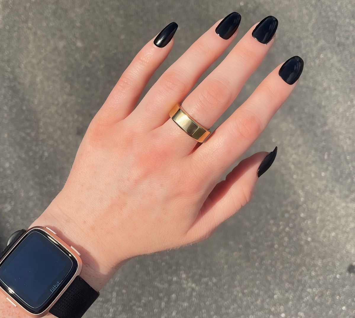 Squoval chrome French nail design by Claire Rose