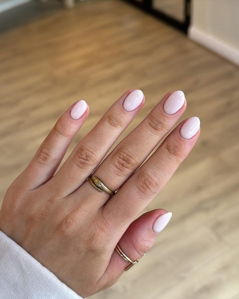 Squoval glazed nail design by Claire Rose