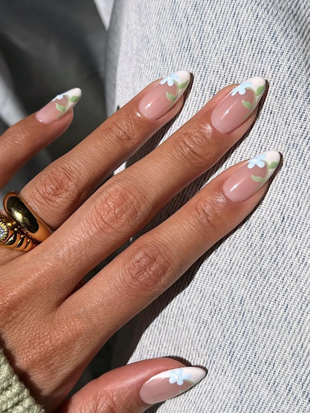 Square abstract nail design by Claire Rose