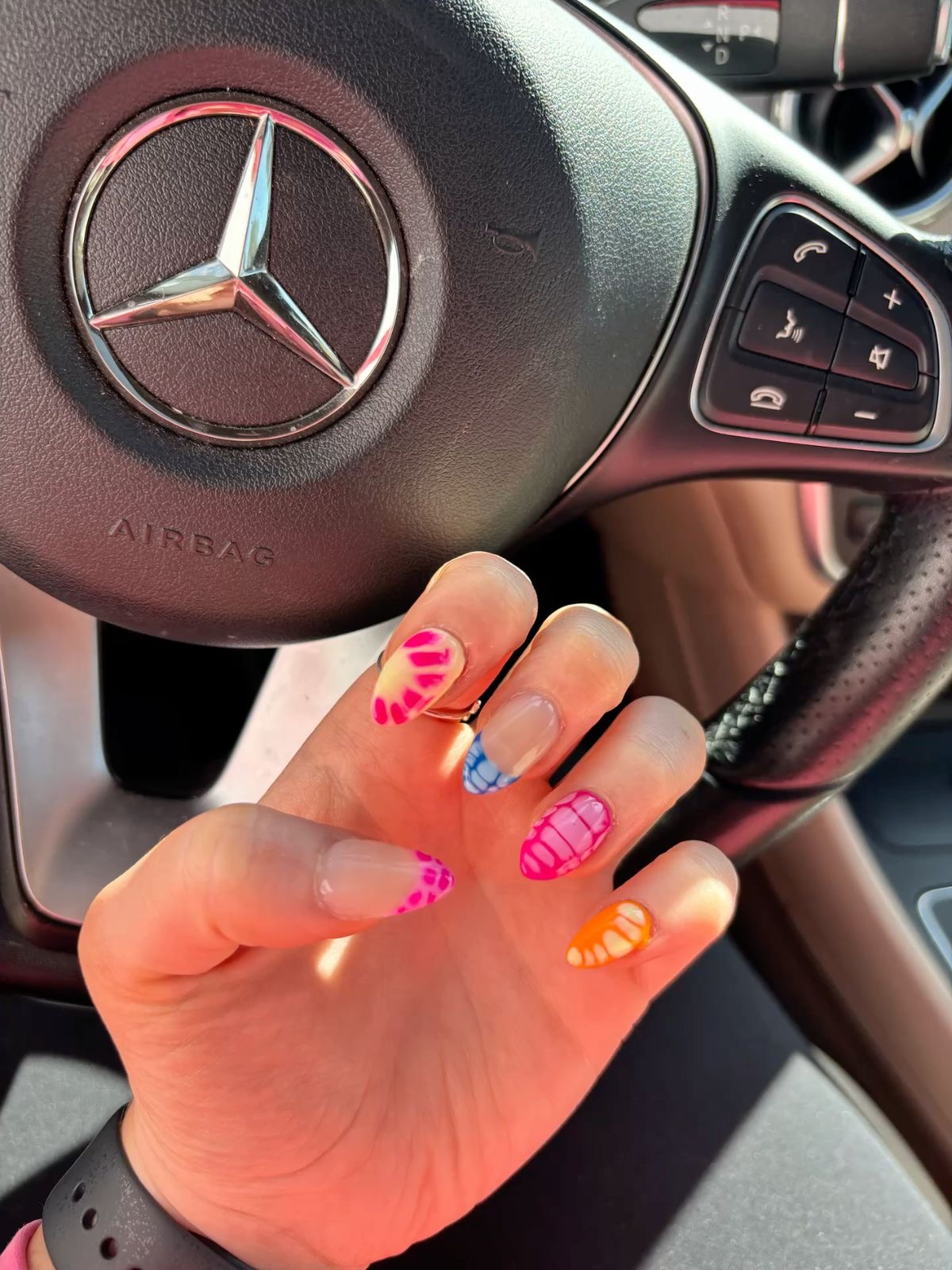Stiletto French nail design by Melanie Rose