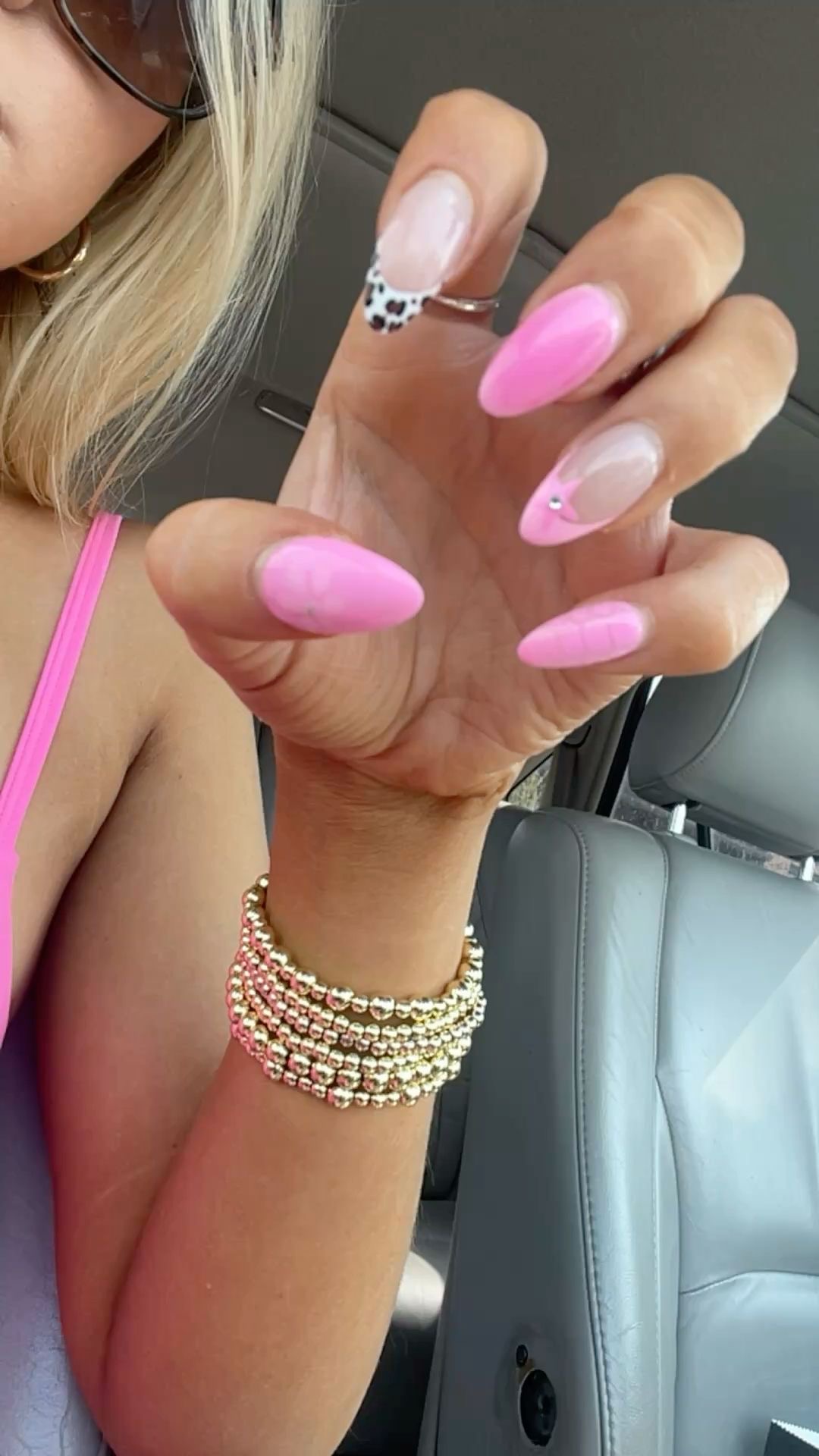 Squoval glazed nail design by Melanie Rose