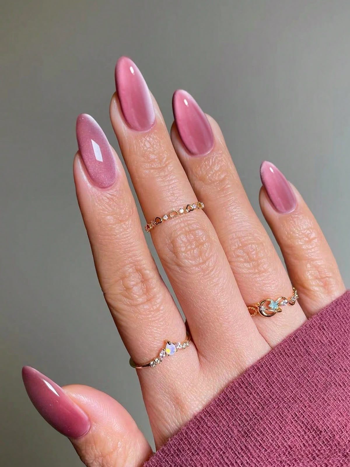 Square marble nail design by Noor Haddad