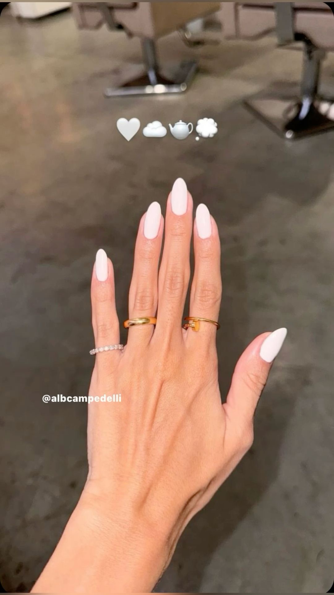 Oval French nail design by Noor Haddad