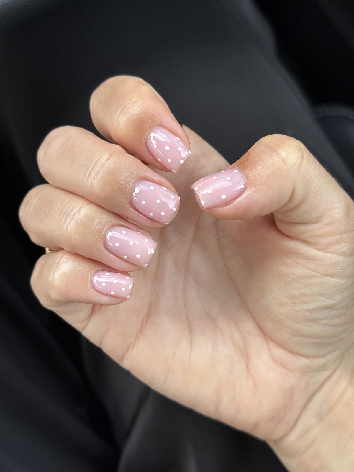 Square chrome French nail design by Noor Haddad