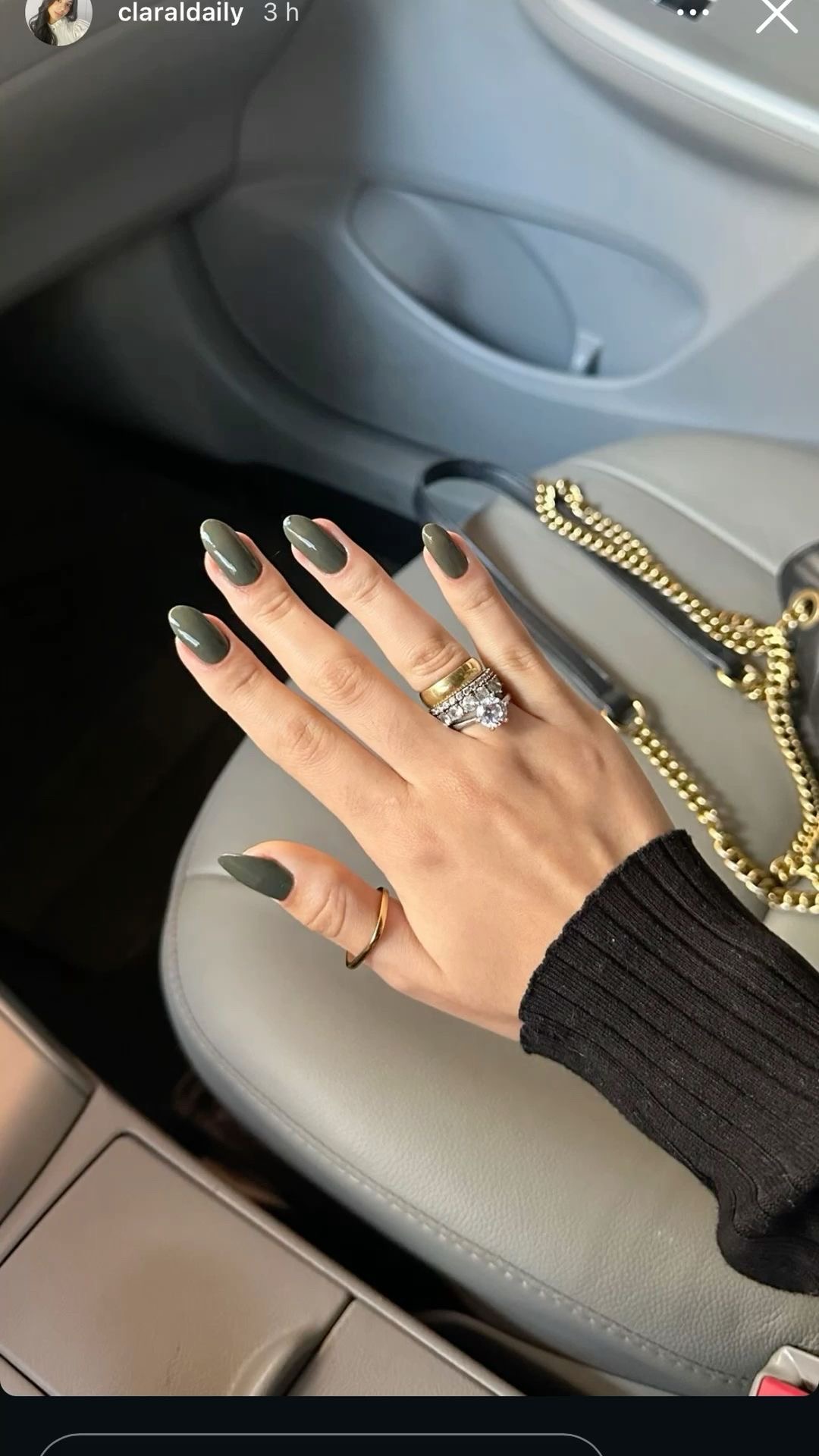 Oval animal print nail design by Noor Haddad