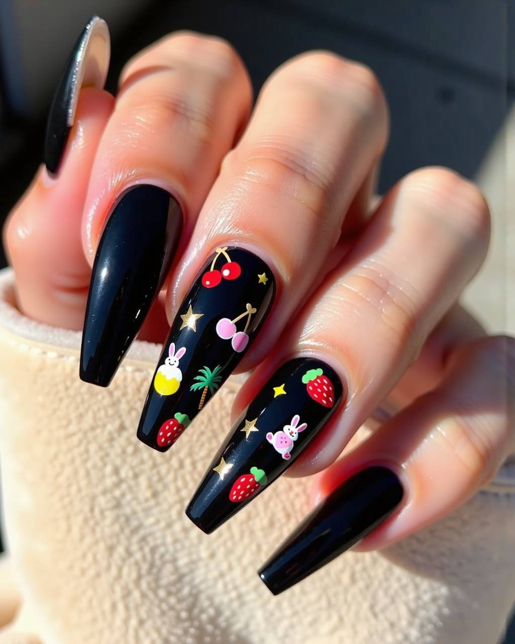 Stiletto art nail design by Noor Haddad