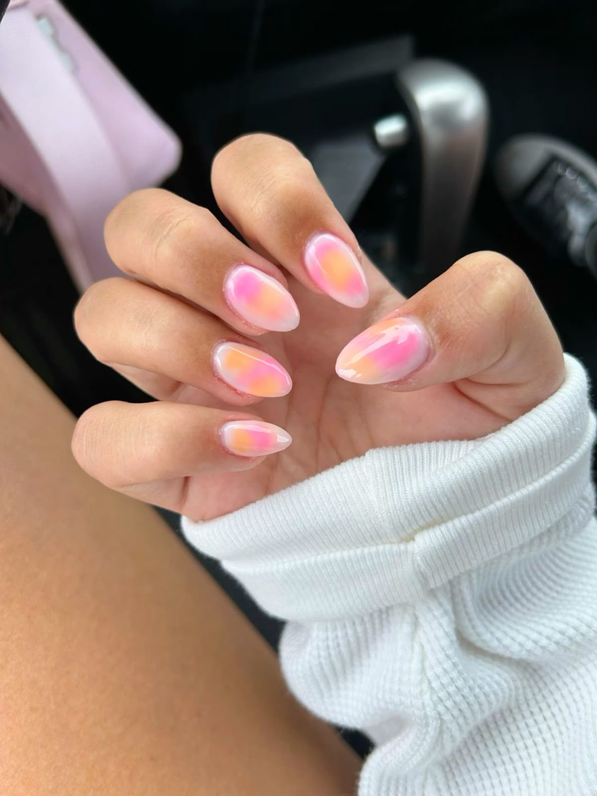 Stiletto floral nail design by Noor Haddad