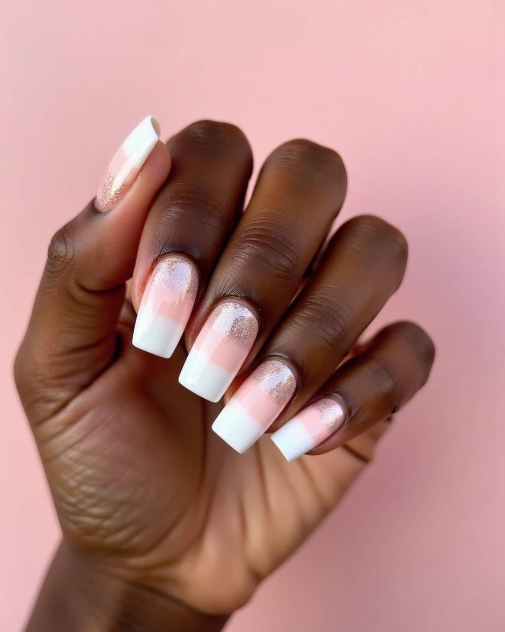 Square ombre nail design by Yuki Sato