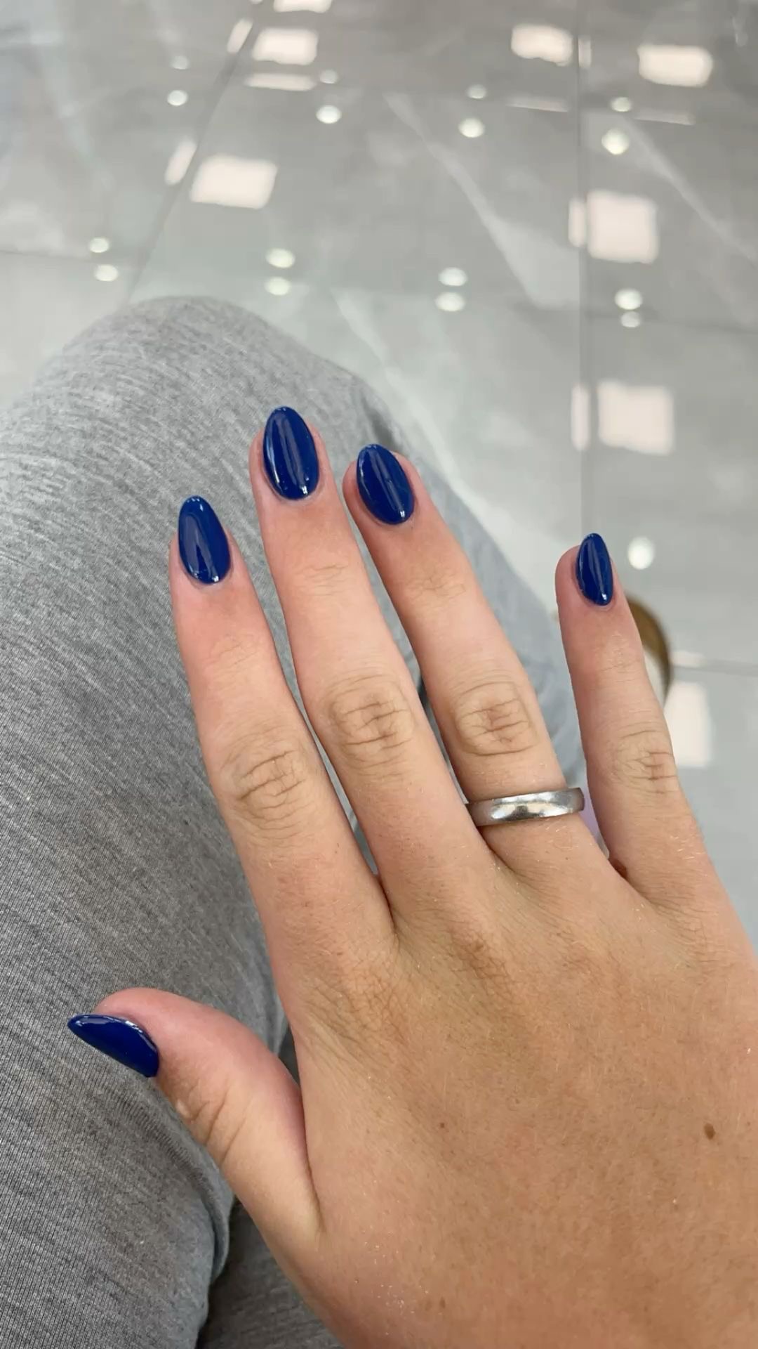 Stiletto chrome French nail design by Yuki Sato